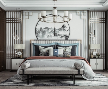 New Chinese Style Bedroom-ID:808742053