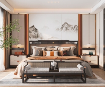 New Chinese Style Bedroom-ID:186638843