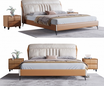 Modern Double Bed-ID:895625119