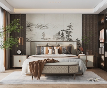 New Chinese Style Bedroom-ID:579967027