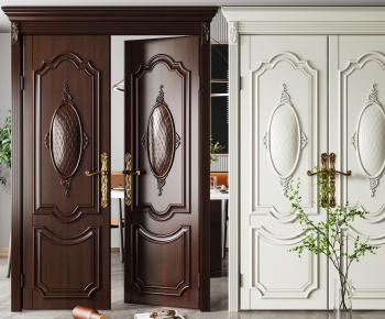 Simple European Style Entrance Door-ID:404673107