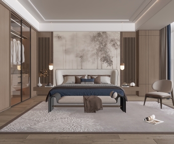 New Chinese Style Bedroom-ID:451080835