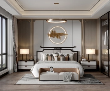 New Chinese Style Bedroom-ID:520015008