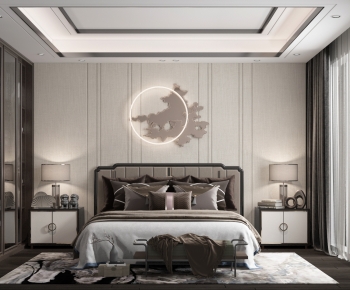 New Chinese Style Bedroom-ID:261034972