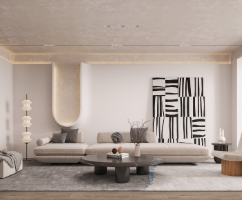 Wabi-sabi Style A Living Room-ID:491453897