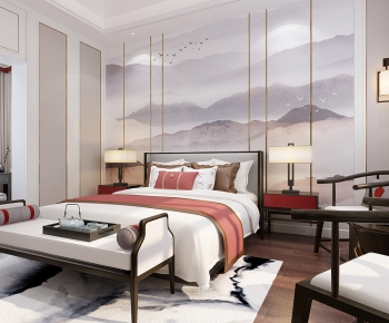 New Chinese Style Bedroom-ID:921926026