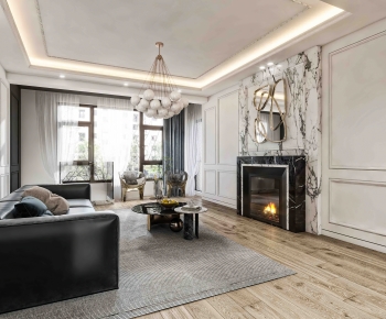 French Style A Living Room-ID:681709057