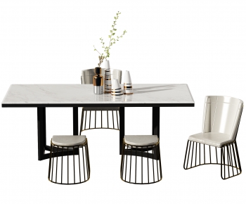 Modern Dining Table And Chairs-ID:369815112