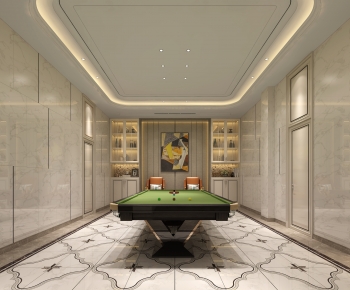 Simple European Style Billiards Room-ID:240814929