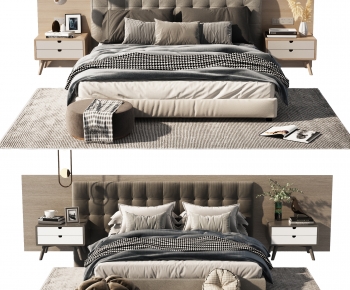 Modern Double Bed-ID:147661926