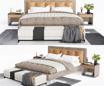 Modern Double Bed-ID:559283026