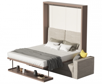 Modern Double Bed-ID:111208922