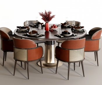 New Chinese Style Dining Table And Chairs-ID:214941021