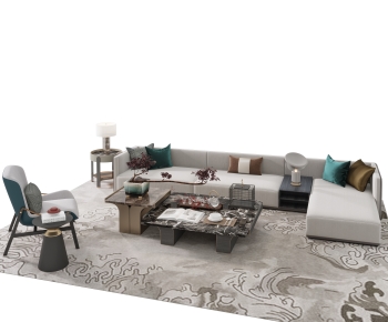 New Chinese Style Sofa Combination-ID:590228087
