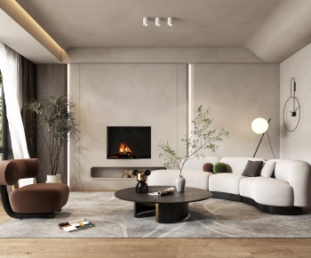 Wabi-sabi Style A Living Room-ID:892036918