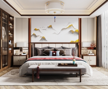 New Chinese Style Bedroom-ID:339276083