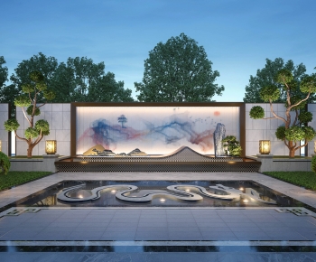 New Chinese Style Courtyard/landscape-ID:497350931