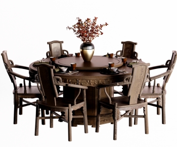 Chinese Style Dining Table And Chairs-ID:939287902