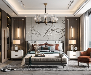 New Chinese Style Bedroom-ID:602754123