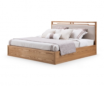New Chinese Style Double Bed-ID:987854009
