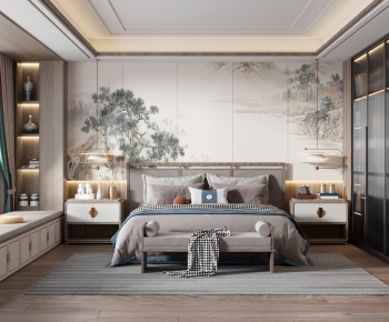 New Chinese Style Bedroom-ID:549773933