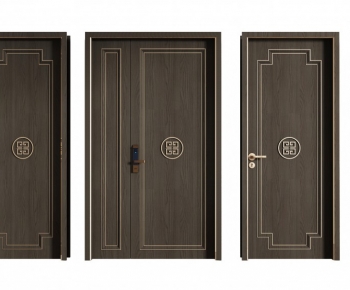 New Chinese Style Single Door-ID:534472942