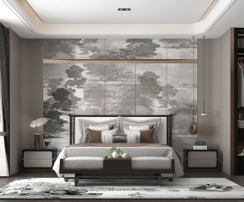 New Chinese Style Bedroom-ID:568191051