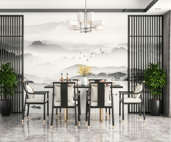 New Chinese Style Dining Room-ID:755707032