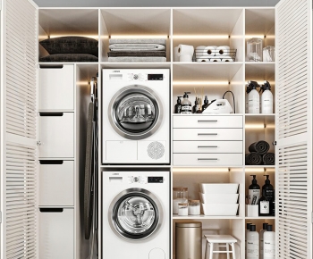 现代储物柜洗衣机 洗涤日用-ID:100150162