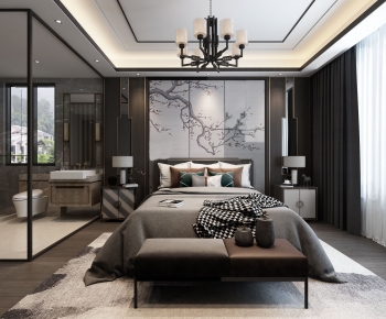 New Chinese Style Bedroom-ID:967206007