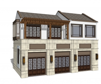 New Chinese Style Villa Appearance-ID:667773963