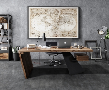 Industrial Style Office Table-ID:116734985
