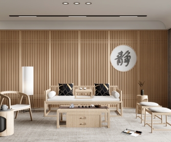 New Chinese Style A Living Room-ID:773589616