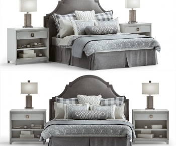 Modern Double Bed-ID:719268086
