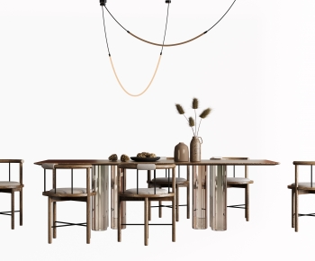 Wabi-sabi Style Dining Table And Chairs-ID:205210929