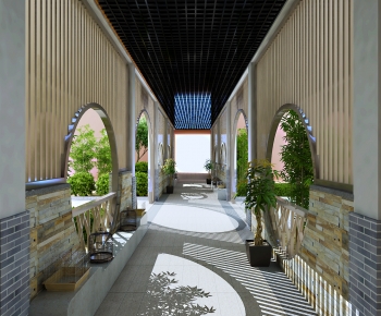 New Chinese Style Corridor-ID:255146036