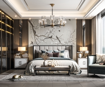 New Chinese Style Bedroom-ID:294069051