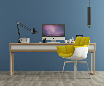 Modern Computer Desk And Chair-ID:249793059