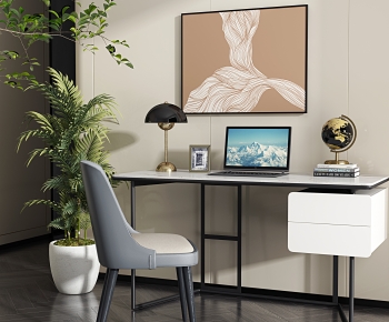 Modern Computer Desk And Chair-ID:804366119