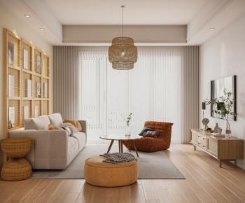 Wabi-sabi Style A Living Room-ID:666023977