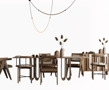 Wabi-sabi Style Dining Table And Chairs-ID:228250033