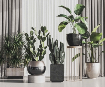 Modern Potted Green Plant-ID:952933078