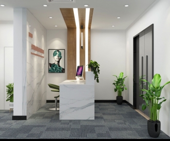 Modern Office Reception Desk-ID:480899104