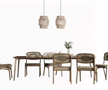 Wabi-sabi Style Dining Table And Chairs-ID:729471923