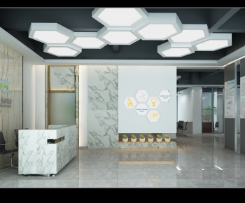 Modern Office Reception Desk-ID:987284902