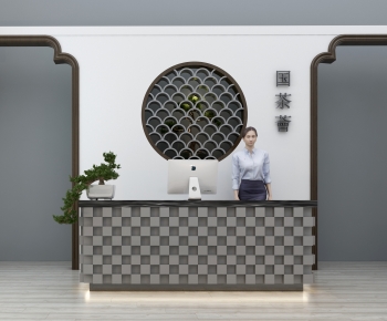 New Chinese Style The Reception Desk-ID:860040901