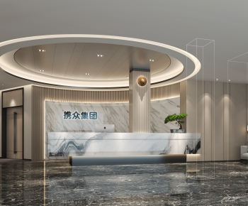 New Chinese Style Office Reception Desk-ID:309772018