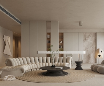 Modern Wabi-sabi Style A Living Room-ID:287811049