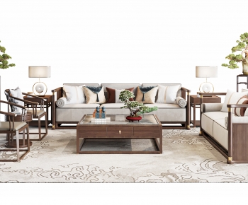 New Chinese Style Sofa Combination-ID:602538119