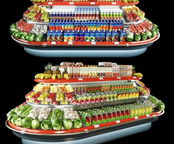 现代生鲜超市生疏冰柜展示台 展柜货架-ID:858256101